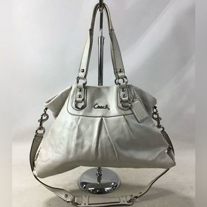 COACH ASHLEY LEATHER SATCHEL F15513  Cream